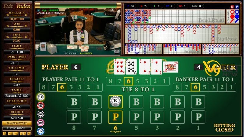 Luật chơi cá cược Baccarat V9bet cơ bản