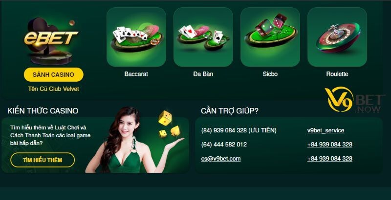 Giới thiệu một số thông tin nổi bật Live Casino V9bet